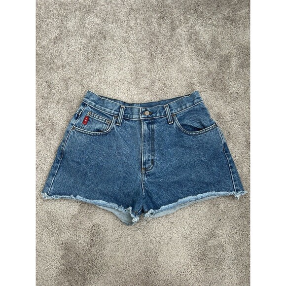 Vintage LEI High Waisted Jean Shorts Dark Wash Size 13 - Picture 3 of 7